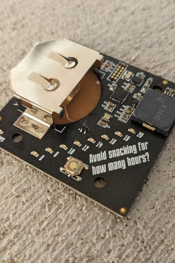 PCB of a device to curb snacking habits