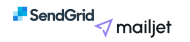 SendGrid and MailJet logos