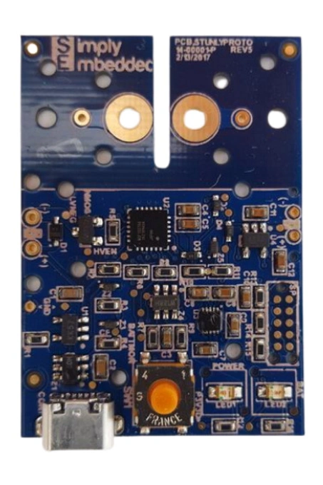 A PCB with small components